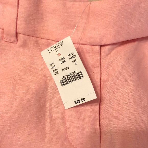 Pink linen scalloped shorts - Picture 3 of 3